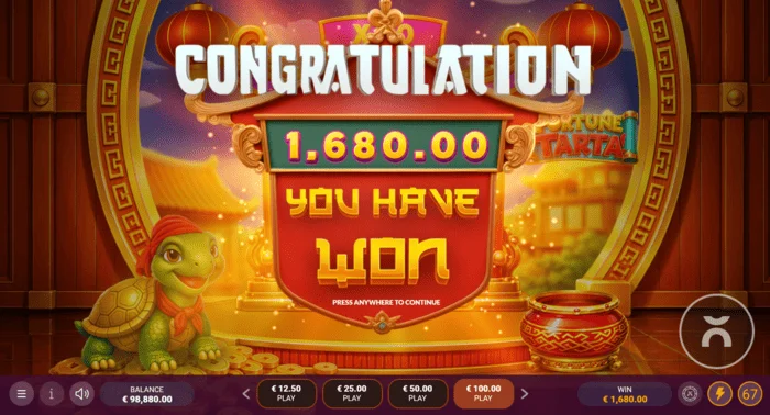 Fortune Tarta - Jumlah kemenangan Free Spins